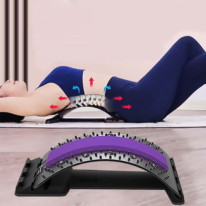 Back Massager, Massage And Health Care Appliance in use, showing lumbar support and comfort during exercise.