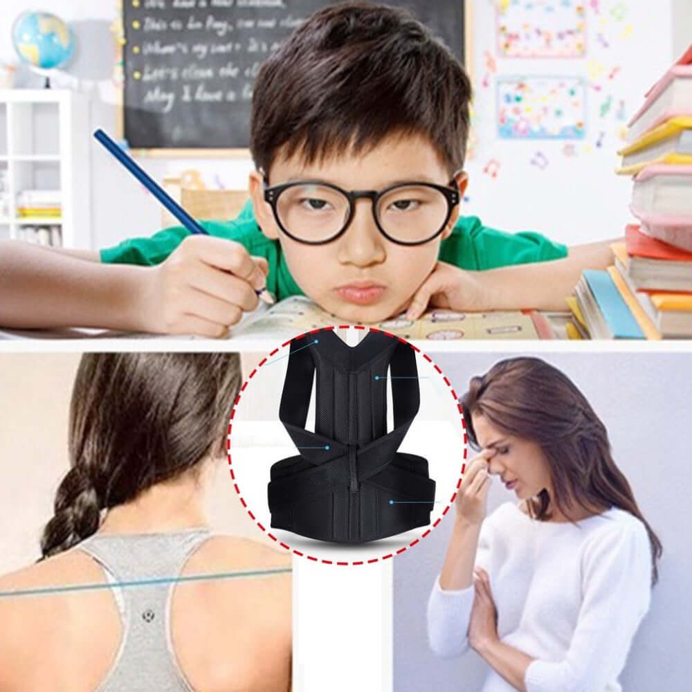 Spine Bending Posture Corrector for improved posture in kids and adults, featuring back support and pain relief.