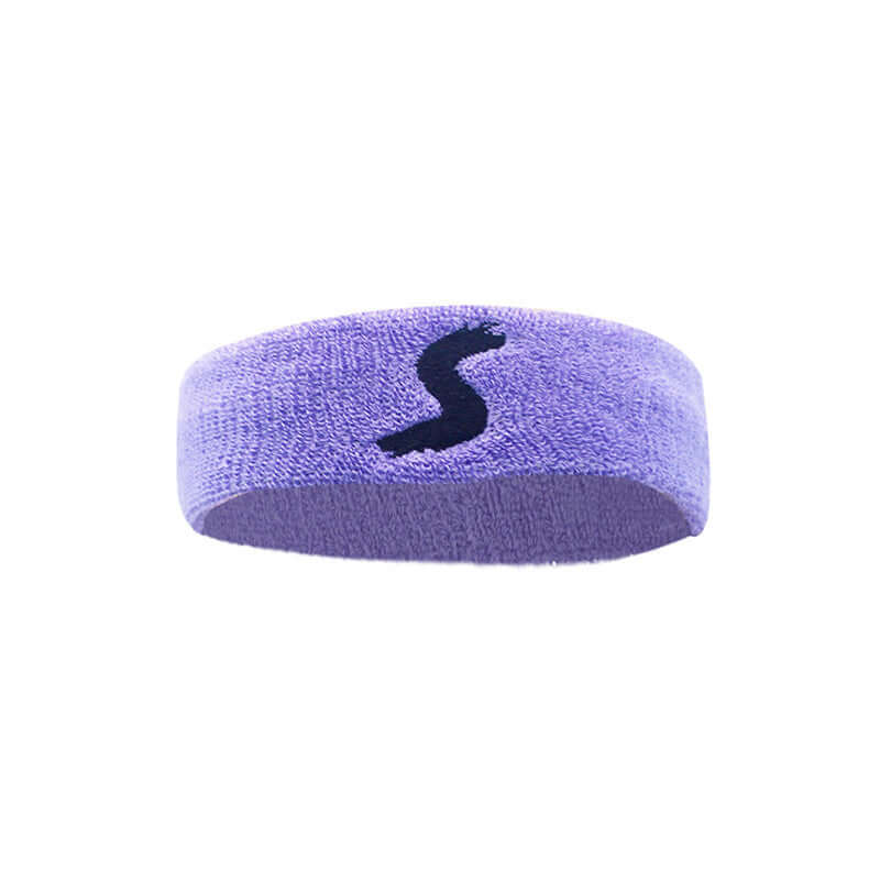 Fitness Headband in purple cotton, designed for comfort and style during workouts.