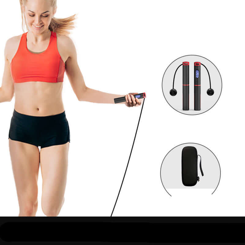 Rope Skipping Weight Loss Fat Burning Female Thin Fitness Exercise Ropeless Counting Special Weight-Bearing Rope Steel Wire Health Professional Dance.