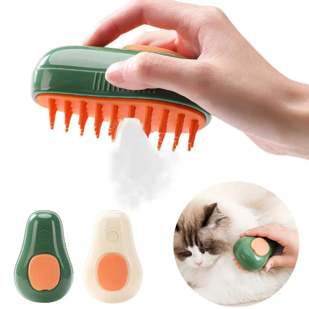 Electric Cat & Dog Steam Brush for effective pet grooming and fur care.