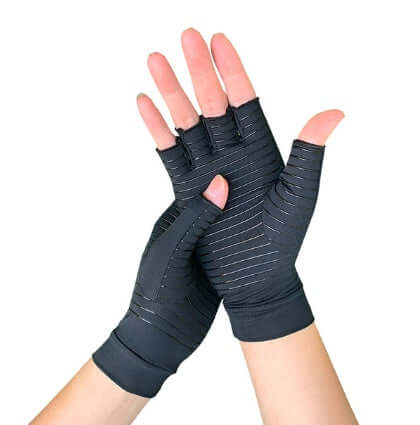 Breathable Health Care Half Finger Gloves providing support and comfort for wrists and fingers with a sleek design.