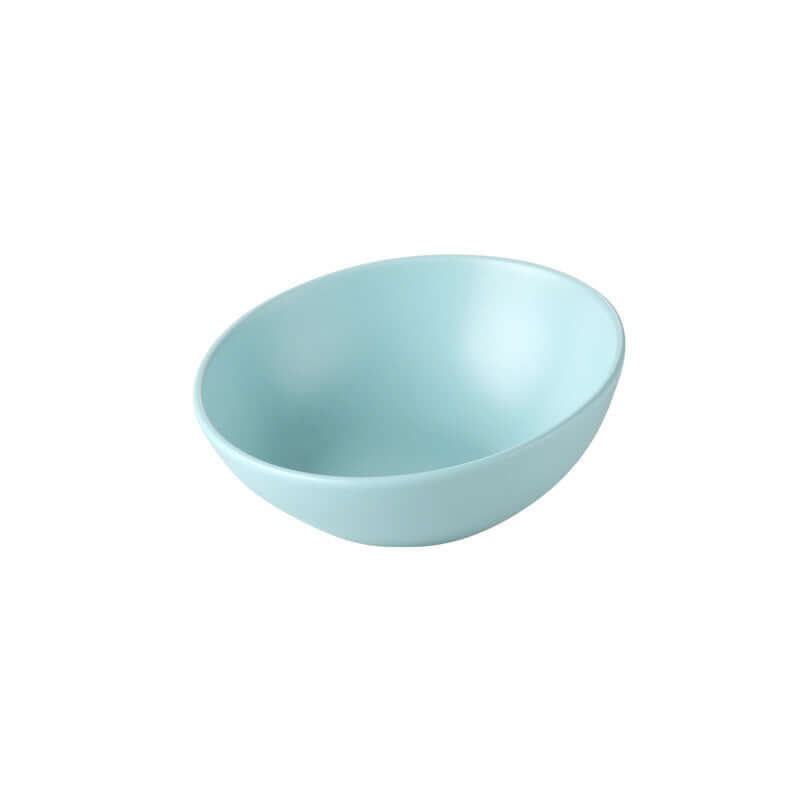 Ceramic pet bowl in light blue color, suitable for food or water, part of the Pet Bowls collection.