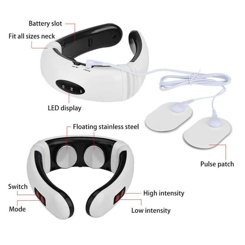 Electric neck massager with far infrared thermal pain relief tool for health care, for health care intelligent neck and back massager features.