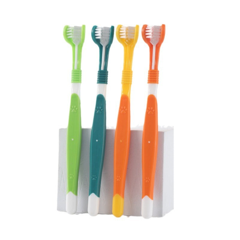 Colorful pet toothbrushes for oral care, perfect for maintaining dental hygiene in pets. Pet toothbrush oral care.