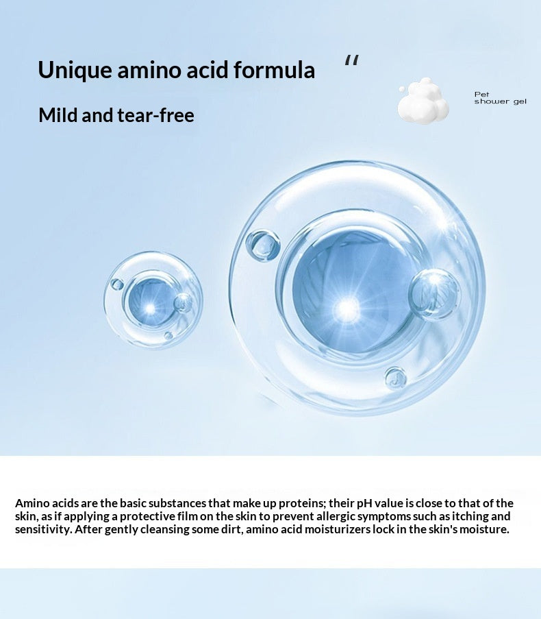 Unique amino acid formula for mild, tear-free cleansing with dog grooming shampoo 500ml for pets.