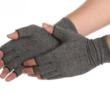 Breathable Health Care Half Finger Gloves providing support for thumbs and fingers, designed for comfort and pain relief.