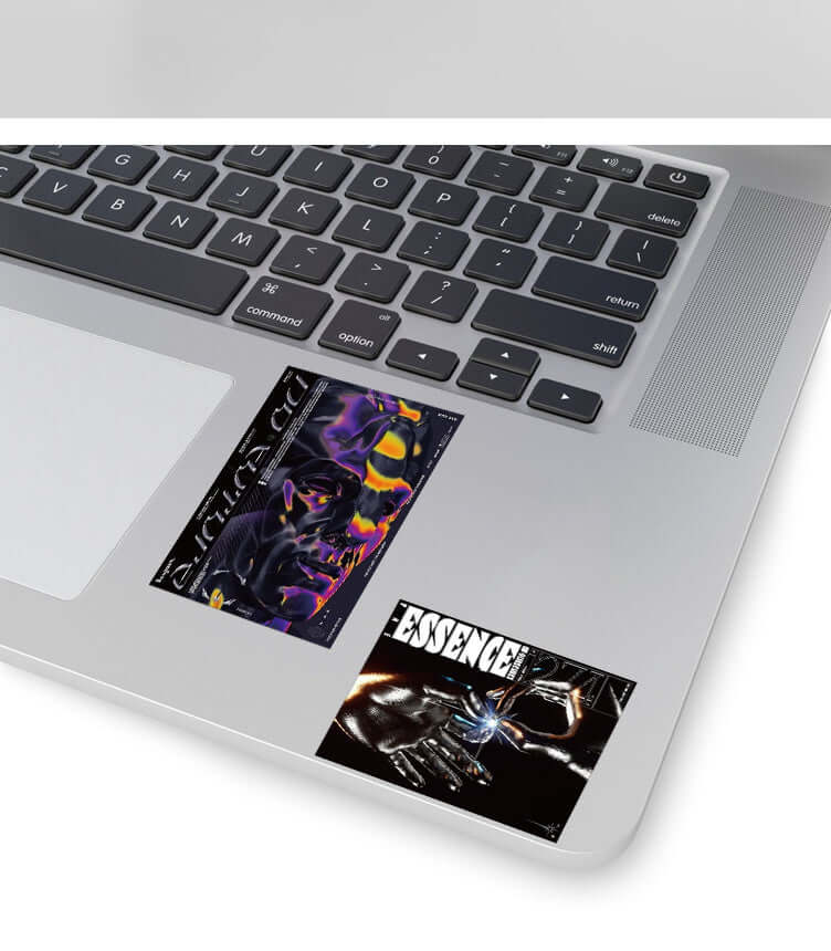 Harajuku Tech Acid Design Poster Sticker