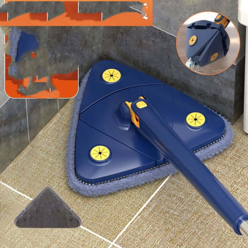 Triangle Twist Mop – Ceiling & Wall Cleaning Tool in Royal Blue color, designed for effective floor cleaning.
